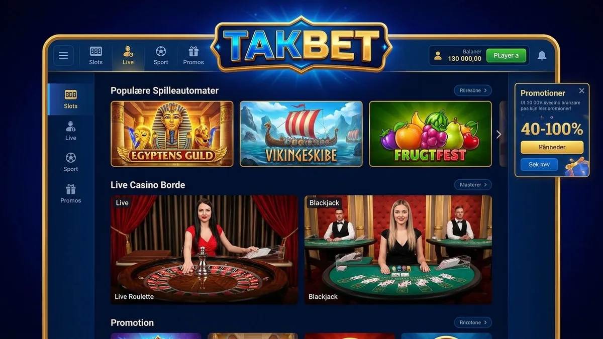 Casino spil hos Takbet